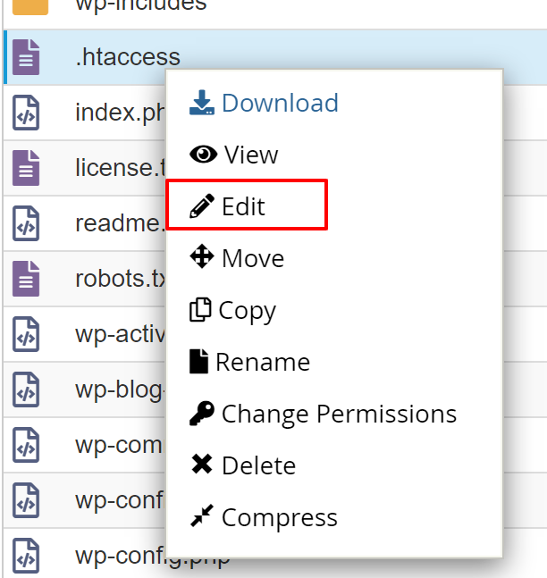 mengakses .htaccess di cpanel